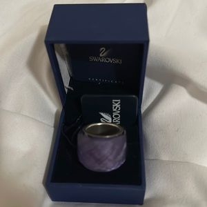 Swarovski Purple Ring Size 55